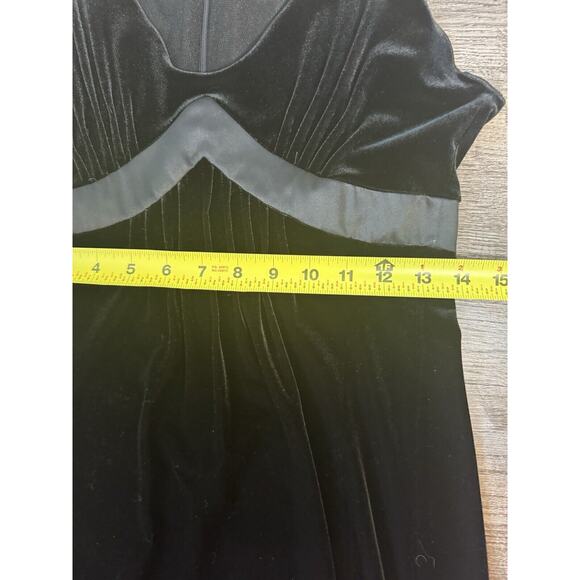 Armani Collezioni Velvet Sleeveless Knee Length Dress Size 4 Made In Italy - Picture 7 of 13